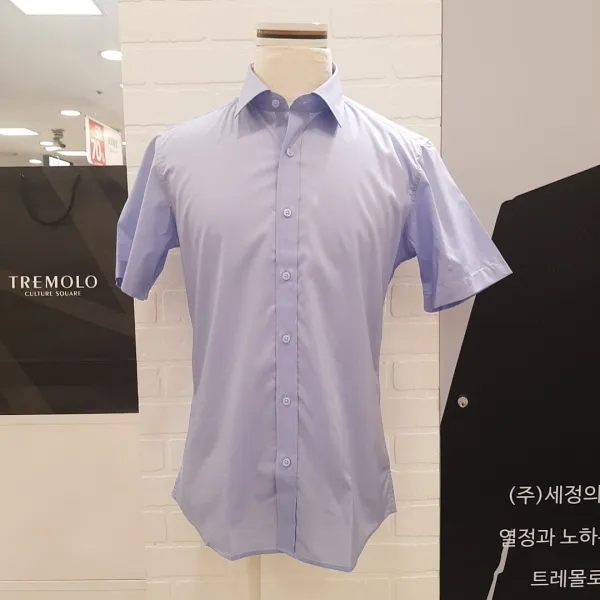트레몰로 인디안 세정 20년 신상50%빅세일 신축성 짱좋은 라이트블루 셔츠남방 덥다더워 시원하게 입자