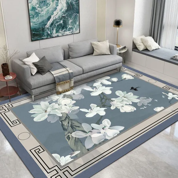 Fuhe 카펫 침실 대면적 신중식 거실 카펫 맞춤형 소파 탁자 침실 미끄럼 방지 큰 사이즈 세탁 가능 흡수 얇은 연하우 하중 부드러운 스웨이드 40*60cm 도안 무작위 출하, 마음을 가라앉히고 우아하게 지내다.