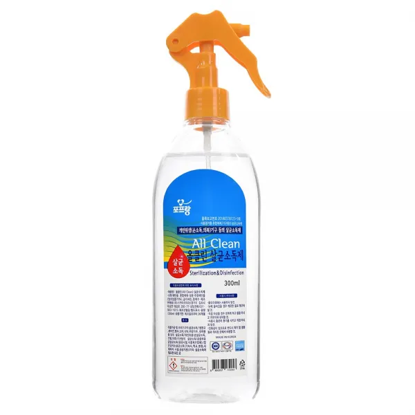 포프랑 올클린 살균소독제 300ml 분사형 바이러스 예방 개인위생, 1개