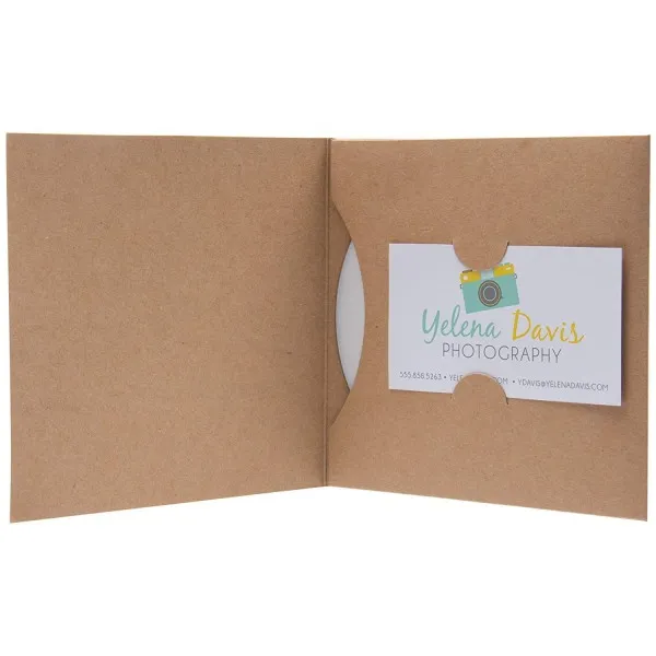 Neil Enterprises Paper CD or DVD and Business Card Holder Sleeve - 100 Pack (Kra
