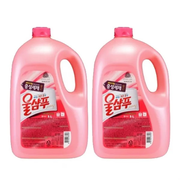 울샴푸 오리지널 중성세제 본품 3l 2개