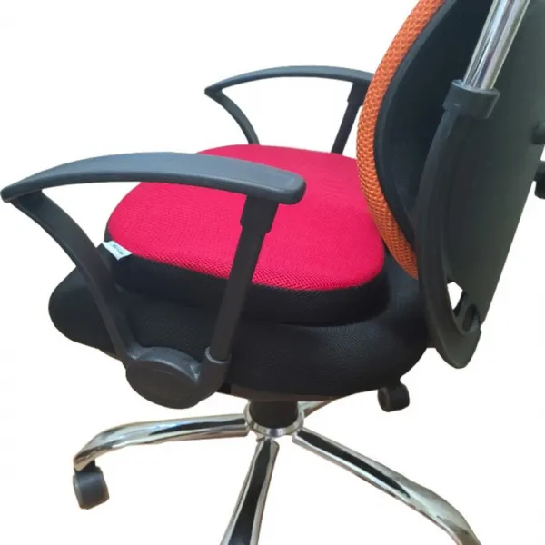 프리미엄 메모리폼 방석 사무실의자방석 레드