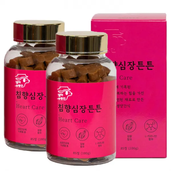 강아지심장영양제 노견 면역력 심장병예방 강아지영양제 100g 댕이수랏간 침향 심장튼튼, 심장튼튼, 2개