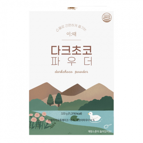 대호식품 이때 다크초코 파우더 분말 320g, 단품