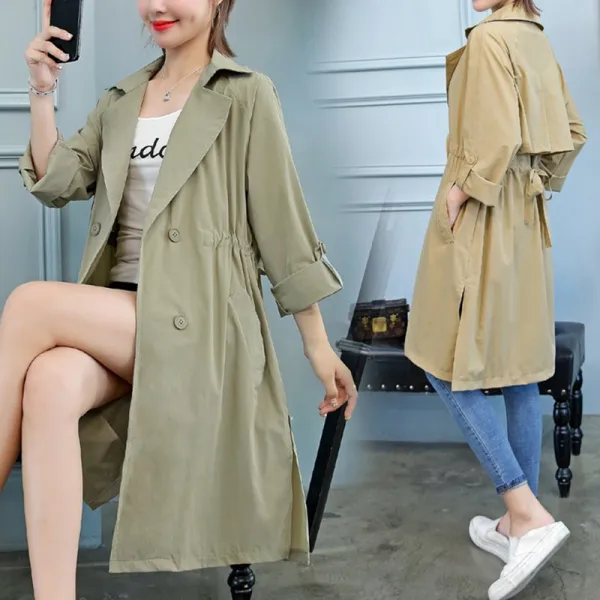 센슈얼드림 여성 간절기코트 롱코트 트렌치코트 블레이저 마이 재킷 6k 코트