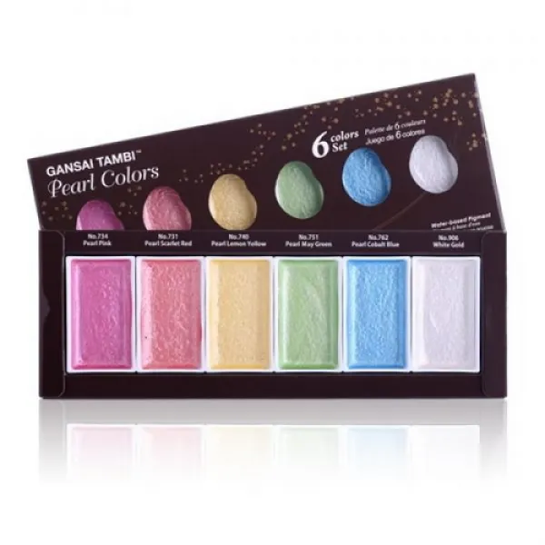 [바보사랑]ZIG 지그 쿠레타케 안채탐미 고체물감 Pearl color 6color