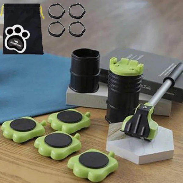 킹크레인 무거운 가구 옮기기 이동 바퀴 지렛대 냉장고 세탁기 그린