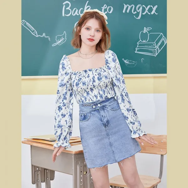 MG 작은상 봄 구제 A라인 핏감 언발 체인 투버튼 미니