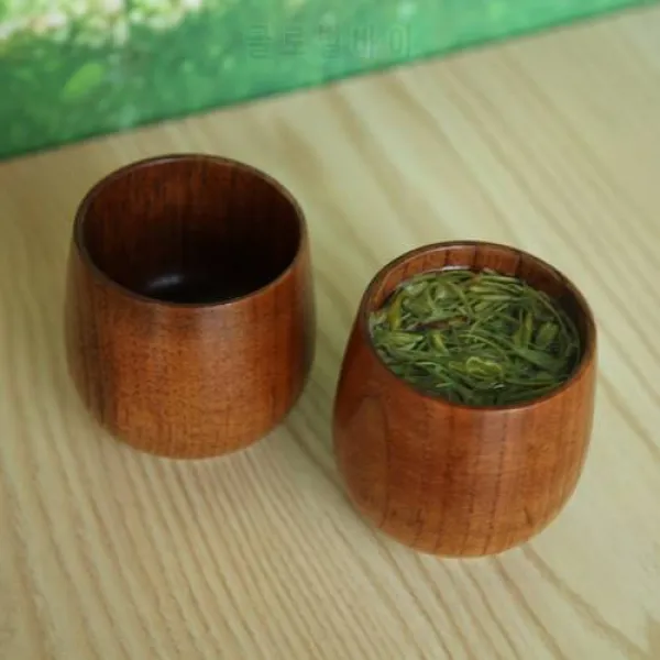 8cm 나무 컵 원시적 인 자연 스프루스 커피 우유 머그잔 아침 맥주 맥주 컵