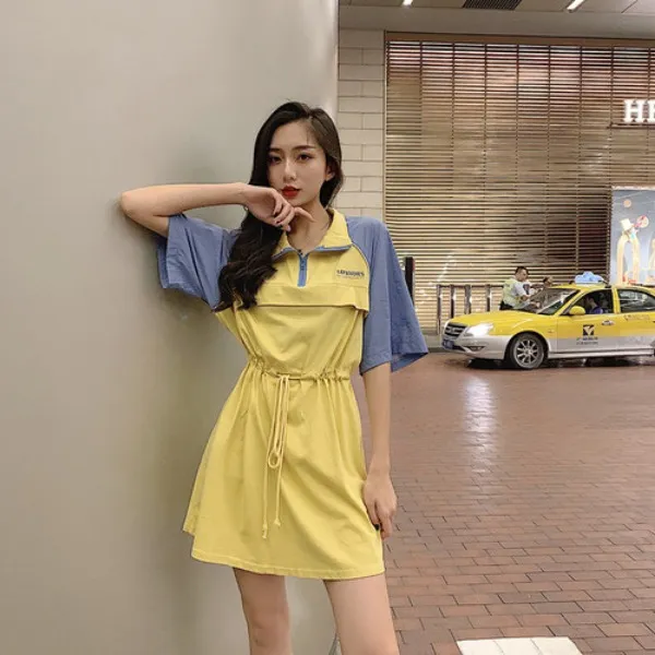 가바바 여성 원피스 유행하는 패션 편하다 카라 데이트룩 미니원피스 G34272