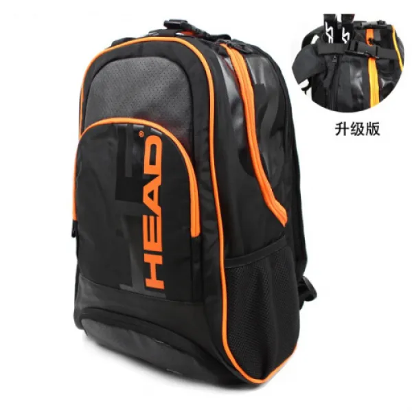테니스 배드민턴 더블헤더 1 2지룩 남녀용 스포츠 백팩 독립 신발 매니언 오렌지 블랙 리뉴어급 더블 숄더 패키지 6254 