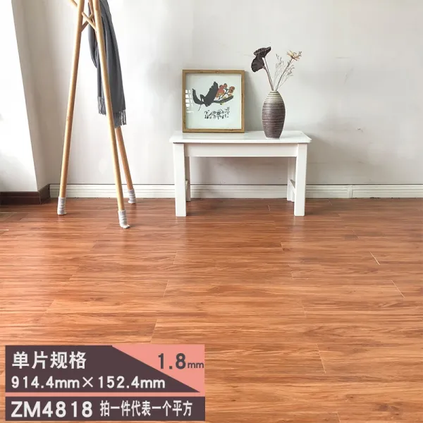 몰탈 pvc방수내마모성 스티커형 가정용 시멘트바닥 스티커 두꺼운 모조목무늬 거실 장판, T01-ZM4818달라붙는 힘을 내다 보강 1.8mm두꺼운