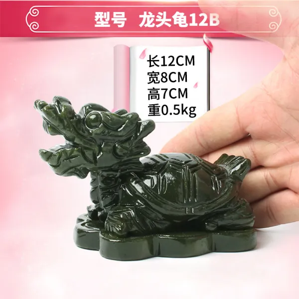 와이유 거북용 현우돌용거북 장식품 옥석거북 공예품돌조각 모자 용두 용두거북12b