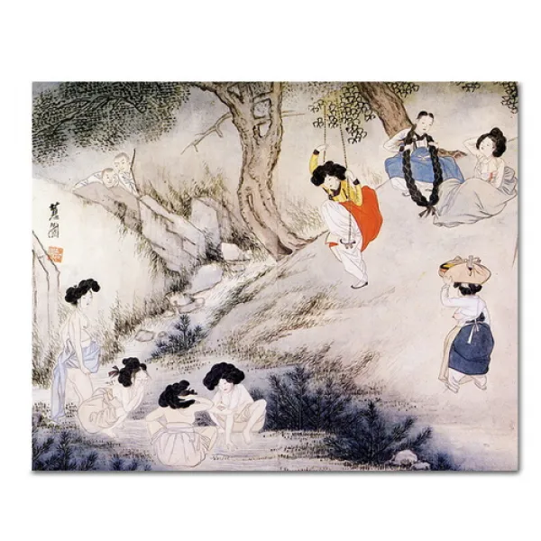  바보사랑 Diy 페인팅 신윤복의 단오풍정 Pk06 40x50 