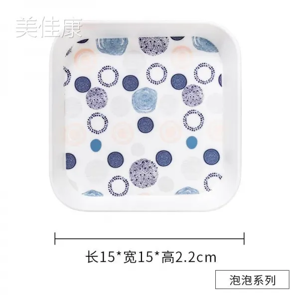 캐릭터접시 6인치 반찬접시 숏 애니메이션 가벼운 식사 그릇 가정용 5인치 골재를 뱉다 샐러드 4784602563, 두꺼운 DS020 퍼프 (4개입 )