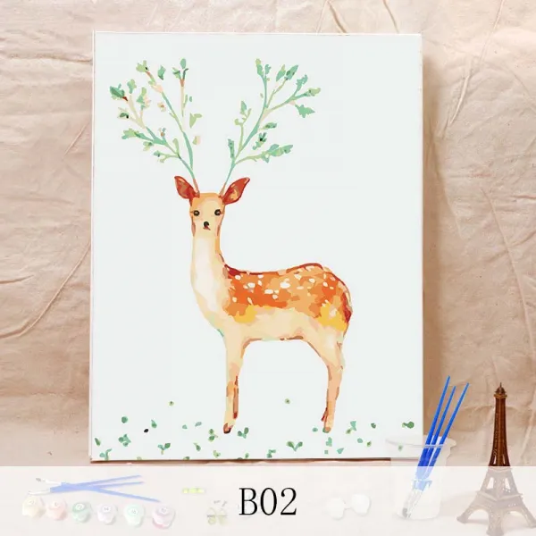 뉴타임즈20 diy 디지털유화 수자채색화 주문자유화 침실거실 장식화 D5E14A10, B02 40CM*50CM