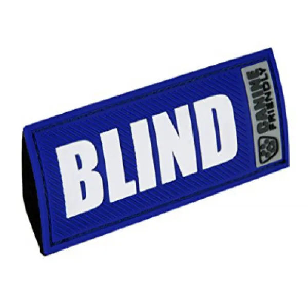Canine Friendly 3/4” Bark Notes 'Blind' Patch for Collar or Leash 송곳니 친화적 인 3/4 ”Bark Notes 'Blind'칼, 1