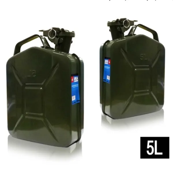 철제기름통 5L 휴대연료통 사각기름통 철재기름통 보조기름통 비상기름통 차량용 비상연료통 캠핑 기름통 연료통, 1개, 사각 기름통 5L