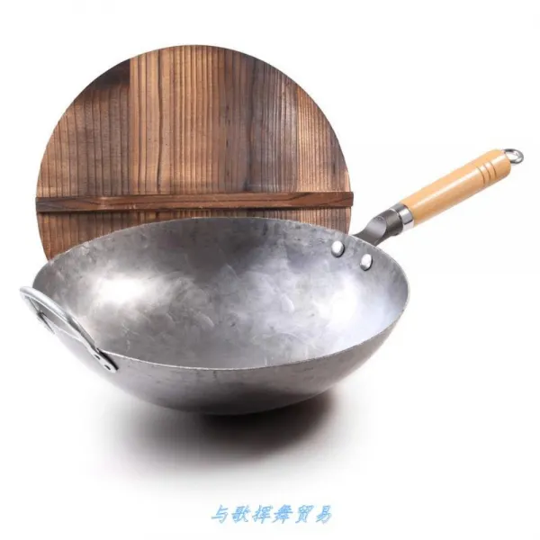무코팅 이연복 중화 웍 중식 주물 업소용 중국 북경 철 팬 대형 볶음팬 30 32 34 36cm 2종, 유이+나무냄비_34cm 미개