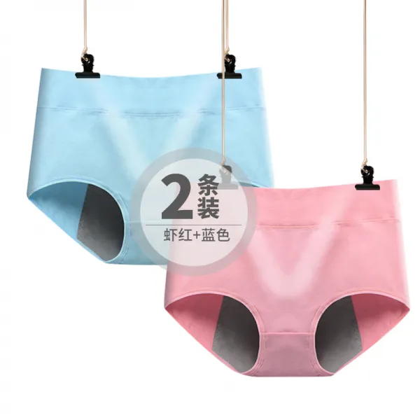 북극 융 생리 팬티 여 생리철 탈루 순면 항균 중고 허리 통기 여성 팬츠 이모