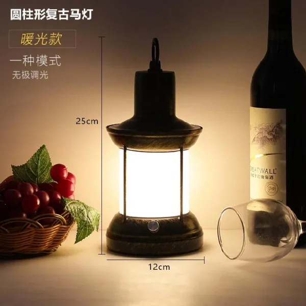 갬성캠핑호롱불 호롱랜턴 남포등 왕전구 잡턴, 따듯한색 B (높이 25cm)_조절 스위치