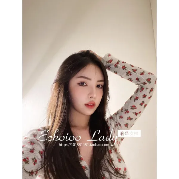 비티아이티 인싸템 연한 모델 영리함 이웃집 누이동생 큐트 숏 이너 클래식 플라워 허리보정 스트랩