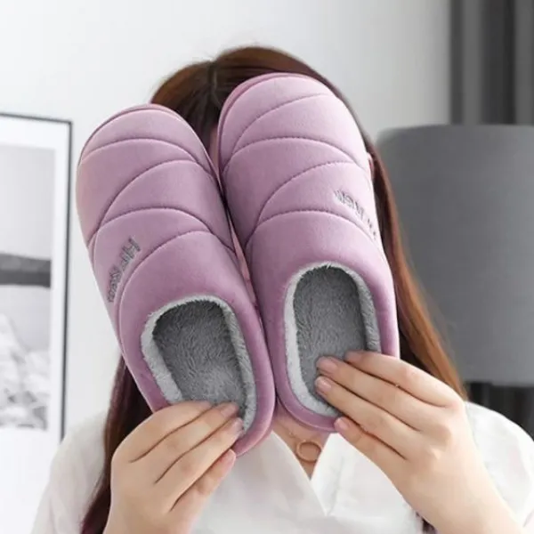 유니파크 만족감 좋은 착화감 미끄럼방지 2만원대 선물 폭신한 털실내화 [퍼플] E-1747507