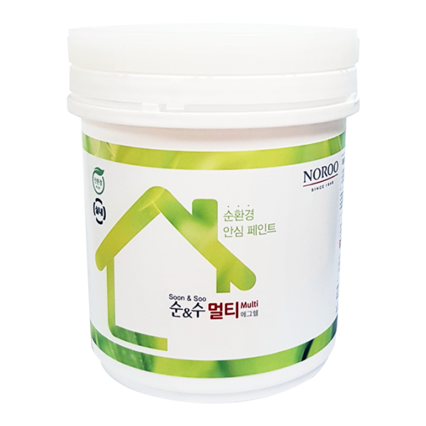 노루페인트 친환경 수성페인트 순앤수 멀티 0.9L 계란광, 기타조색컬러(배송메시지에 컬러번호 기재)