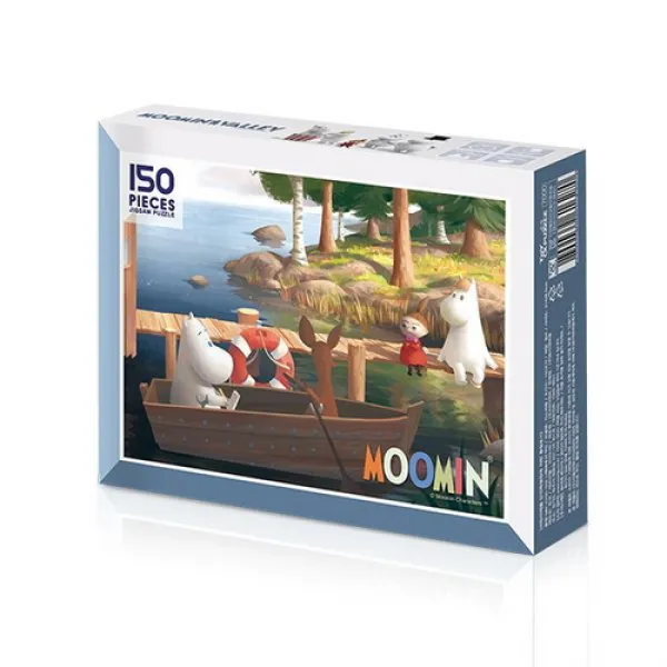 [바보사랑]나룻배에 탄 무민 150pcs 캐릭터 직소퍼즐, 1개