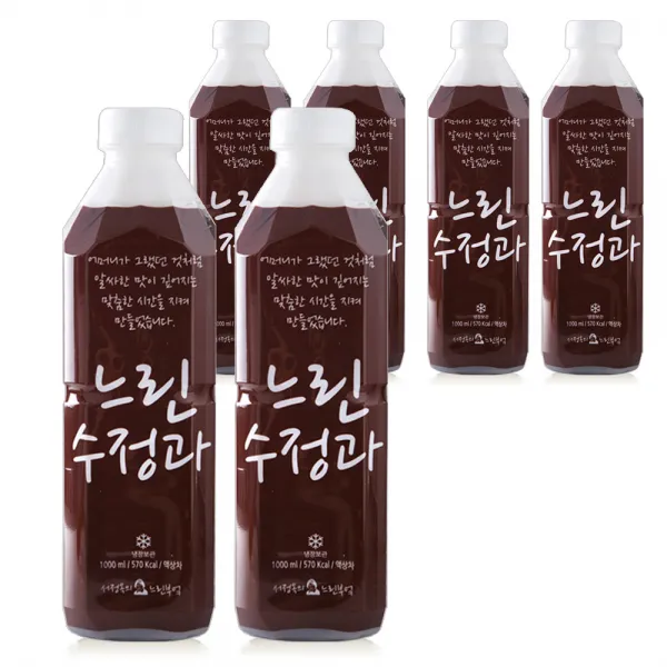 서정옥의느린부엌 느린 수정과 1 000ml X 6병, 1L