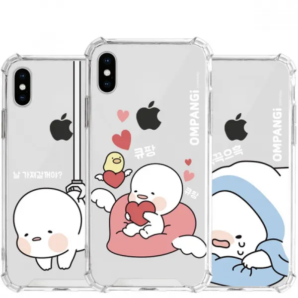 아이폰XS 옴팡이 캐릭터 방탄 투명 젤하드 케이스 옴팡이캐릭터 젤하드케이스 옴팡이캐릭터케이스 캐릭터케이스 옴팡이젤하드 정품옴팡이 옴팡이케이스 옴팡이정품케이스