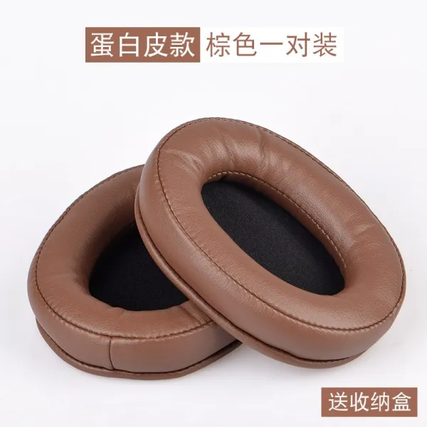 에코포터 철 삼각 낯설다 처 ATHR7 헤드셋 M50X 귀마개 가죽북커버 M40M40X 스펀누케이스, 씰브라운 패치워크 가죽 귀 싸개 한쌍
