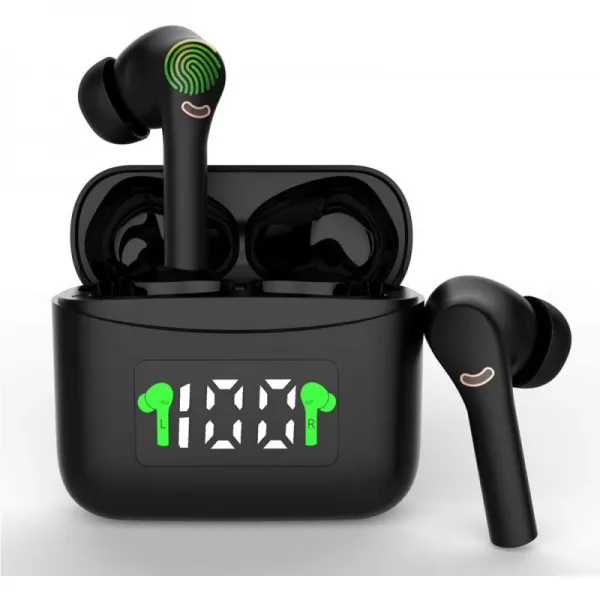 [2020년판]Bluetooth5.2무선 이어폰 블루투스 불구속 WEB회의 Hi-FiLED디스플레이 생활 방수 3D입체 사운
