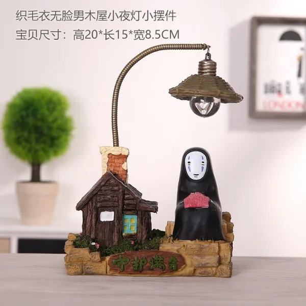 LED 가오나시 무드등 센과 치히로 수면등 실내 인테리어 조명, 899-1 Wooden House 익명의 남성 니트웨어, cm