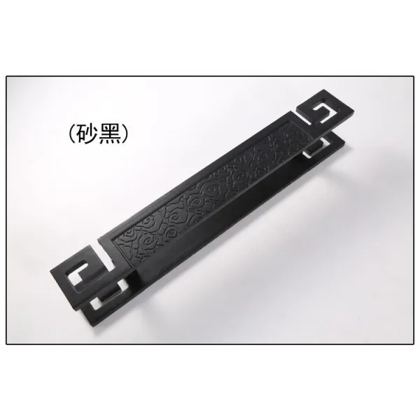 문고리 뉴차이나스타일 유리 대문 손으로당기기 상운 액틱구리 회의실 호텔 상점 대합실 실목 문이 크다 손잡이 블랙, C04-1200mm총장, T10-무광블랙 색 2