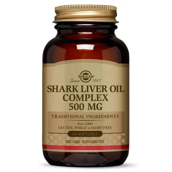 Solgar 샤크 리버 오일 컴플렉스 500mg 소프트젤, 60개입, 1개