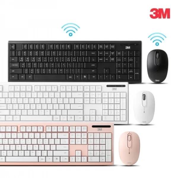 [멸치쇼핑]w 3M MK-250 무선 키보드 마우스 세트 (핑크), 상세페이지 참조, 상세페이지 참조
