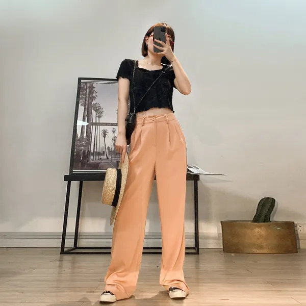 스몰럭스 여성 여름 하이웨스트 와이드 팬츠 칠그재그