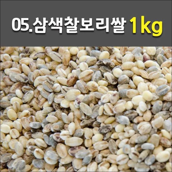 무농약 전남 백미 영광 햇보리 녹색보리 검정보리 귀리 각종 혼합잡곡, 1개, 05_삼색찰보리쌀 1kg