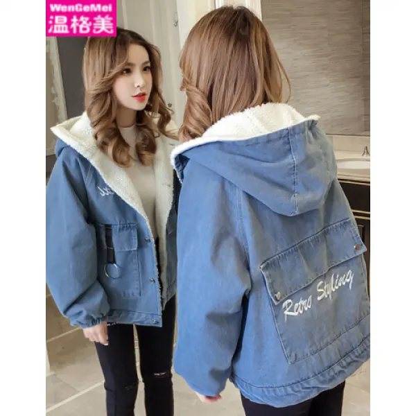 청소녀 여학생 중학교 고등학생 고등학생 고등학생 사회여장 데님 재킷 여춘추복 20(7)