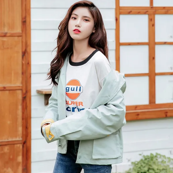 가을 캐주얼 얇은 중고교생 모자 클립