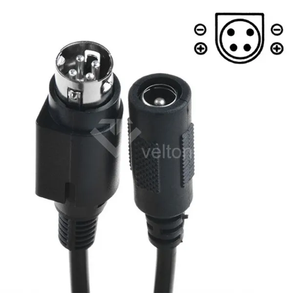 SDC107 DC변환케이블 4Pin Mini DIN 하상극성젠더, J&B SDC107-4핀 하상극성젠더 10cm