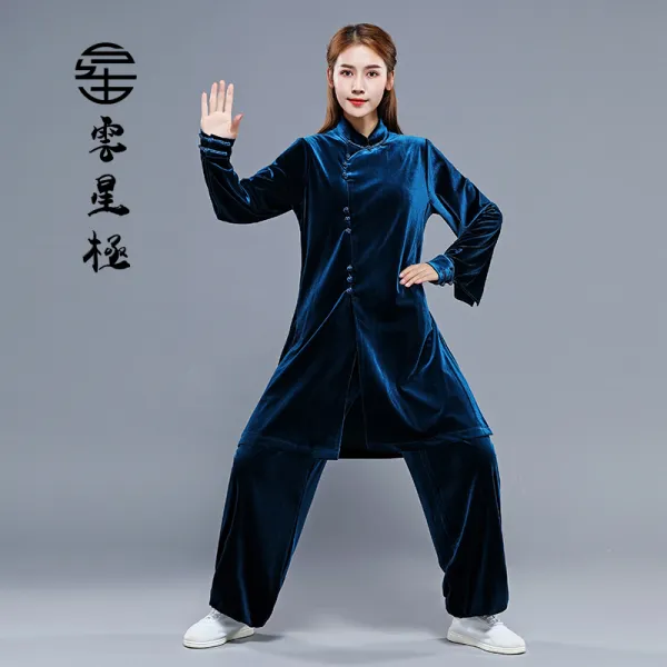 추동 두툼한 금실로 태극복 여남 중국풍 무술 태극권 쿵쿵 쿵쾅