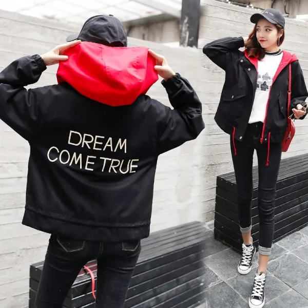 봄가을 스카이 야구복 코트 여성 뜻밖의 일 의복의 습도 BF 와이드 루즈핏 유니폼