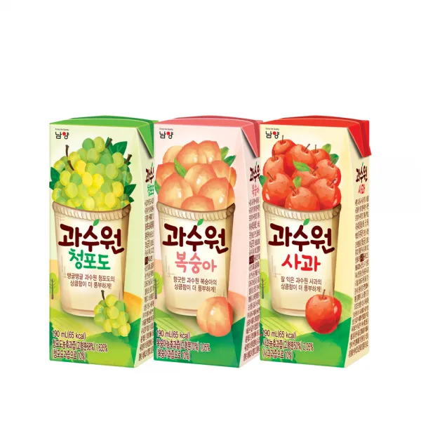 남양 과수원 사과24팩 + 청포도 24팩, 48팩, 190ml