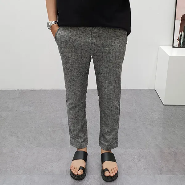 구스마켓 남성용 시원한 린넨 보카시 밴딩 슬랙스 5color 