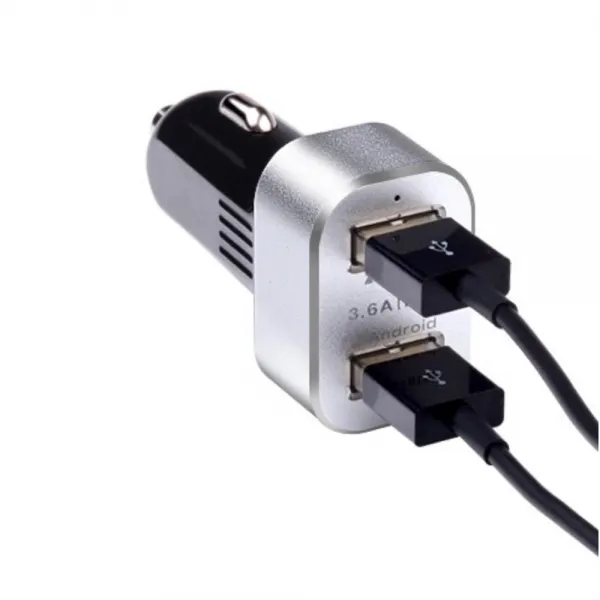 메탈 2포트 Usb 차량용 충전기 시거잭충전기 6ea_1박스 개당 8645원 
