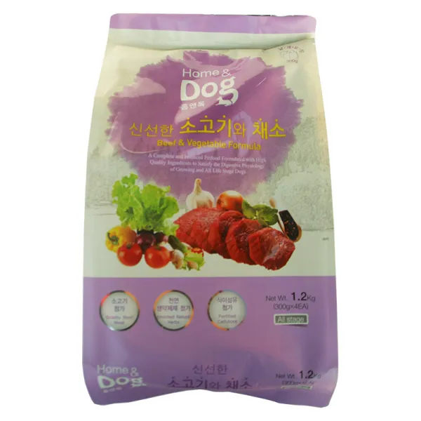 홈앤독 신선한 소고기와 채소 애견 사료 1.2kg