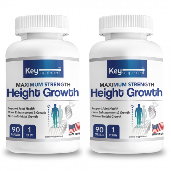 키서플리먼트 하이그로우 , 키크는 성장 영양제 성장기 어린이 청소년 성장 발육 도움 Key Supplement Height Growth, 90캡슐 2개입