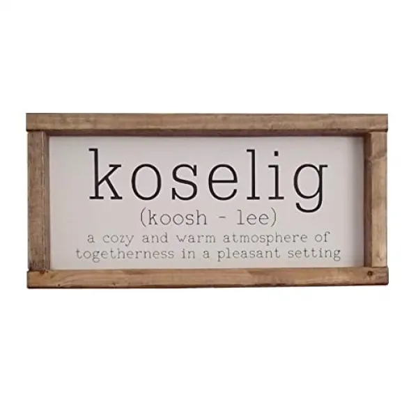 Kelly Koselig Sign을 통한 Rozy Home 노르웨이어 스칸디나비아 Kos 덴마크어 Perfect 스웨덴어 바이킹 선물 (12 x 26), 본상품